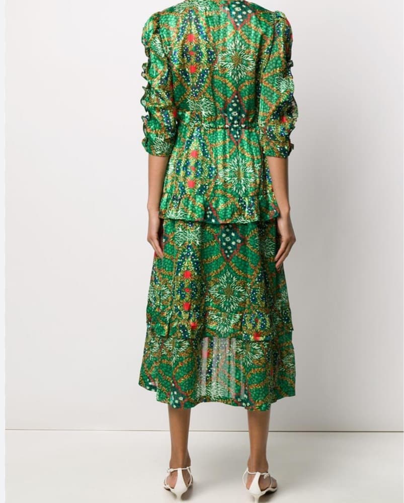 Ba&sh Green Printed Dress - Image 2