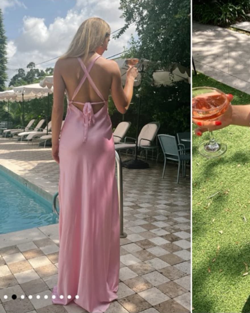 Show Me Your Mumu Satin Pink Dreas - Image 1