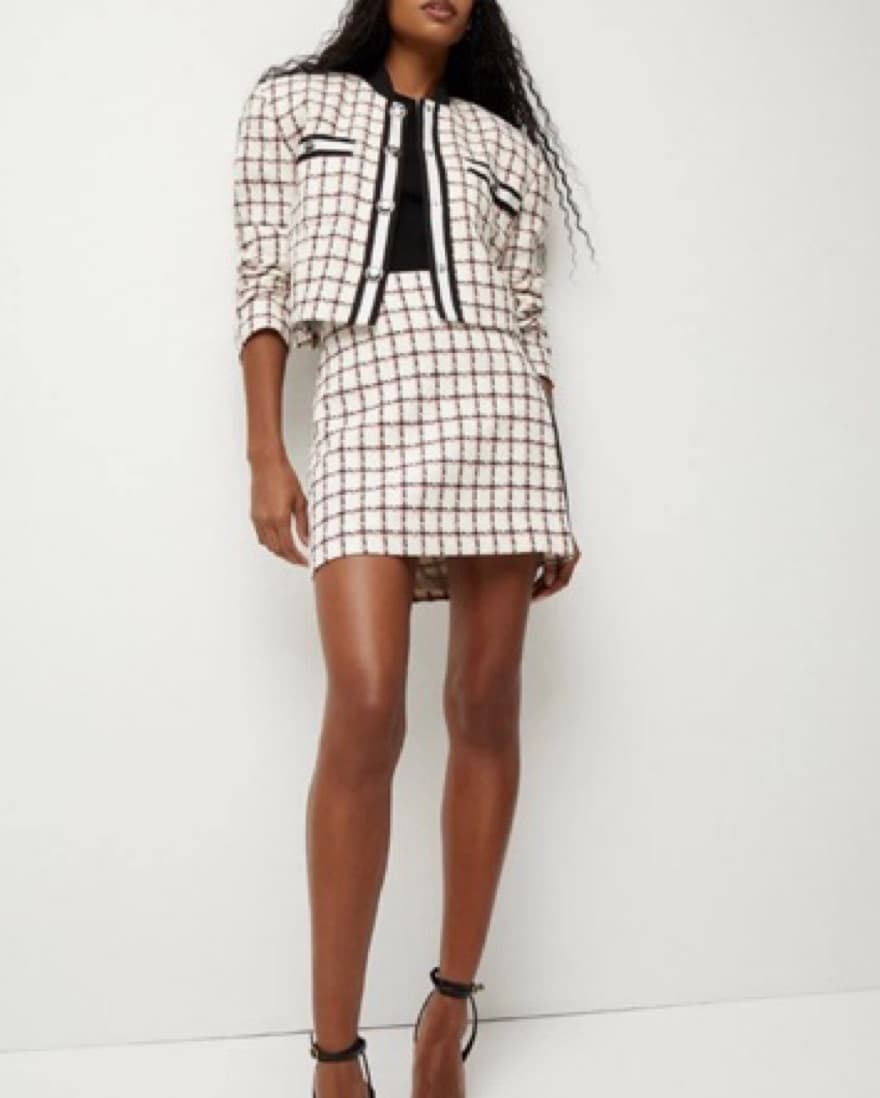 Chic Tweed Jacket and Skirt Set - Image 2