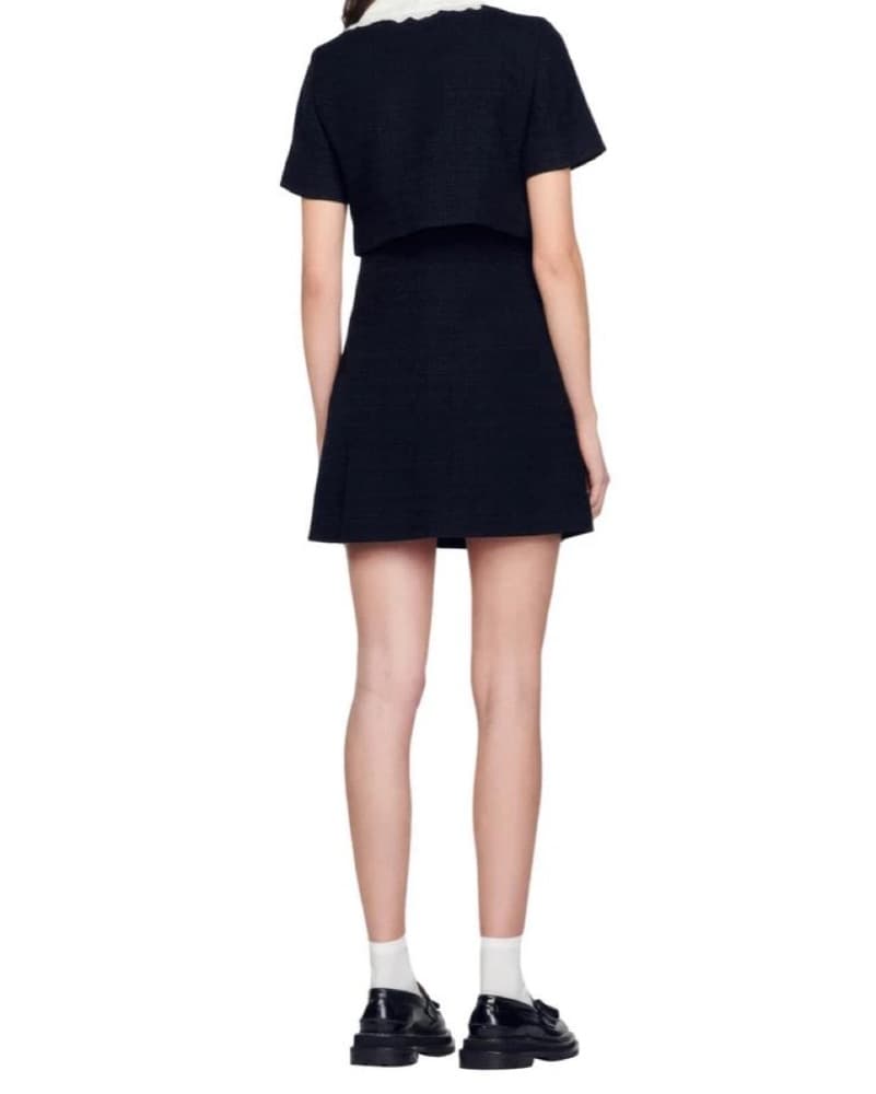 Sandro Tweed Mini Dress - Image 3