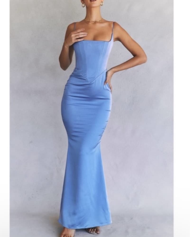 House Of CB Blue Corset Maxi Gown S - Image 2