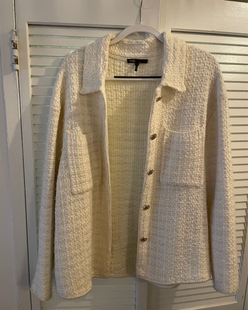 Maje Tweed Knit Cropped Top Sweater Set - Image 6