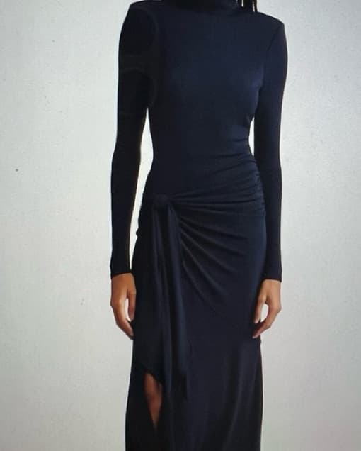 Cinq à Sept Johnson Navy Blue Midi Dress - Image 1