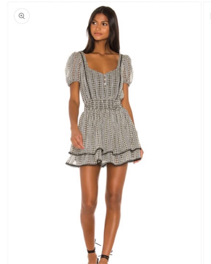 Tularosa Gingham Puff Sleeve Dress  - Image 1