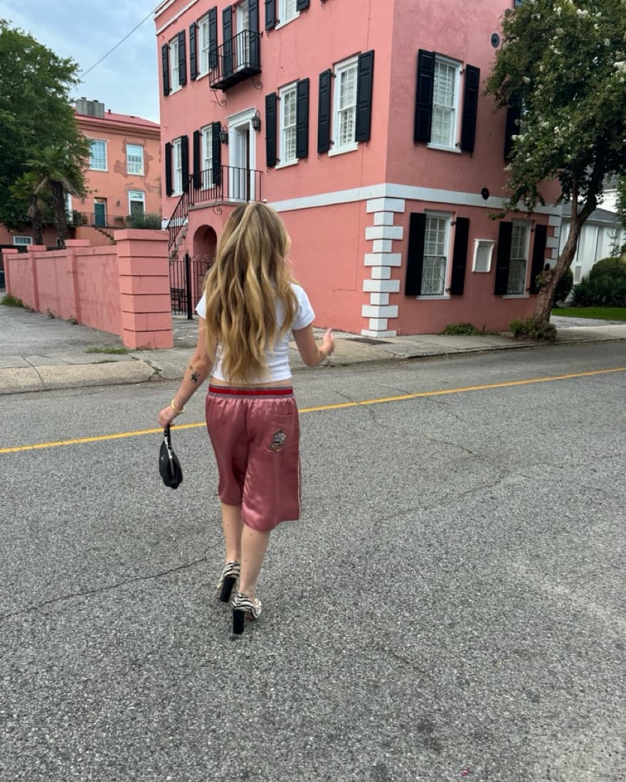 Gucci Pink Silky Shorts - Image 5