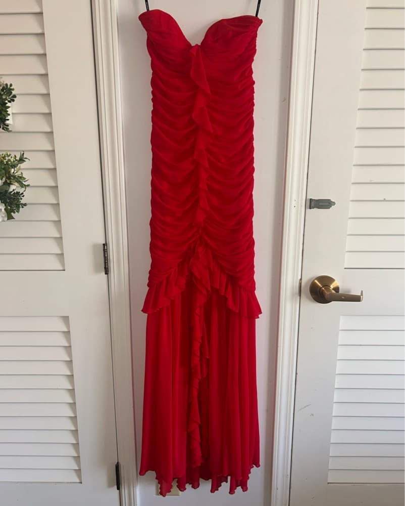 Giules Gown In Cherry Red - Image 4