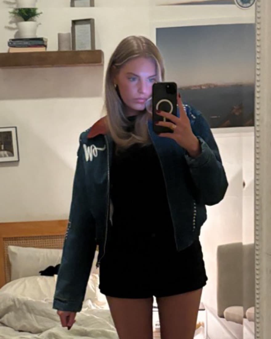 Wish Me Luck Denim Studded Jacket - Image 2