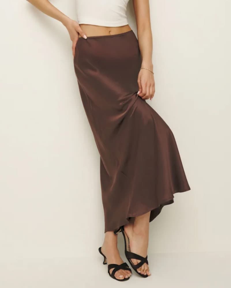 Reformation Layla Maxi Silk Skirt - Image 3