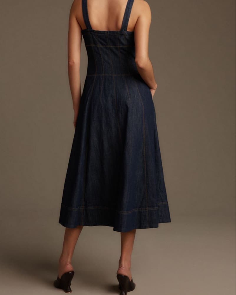 Anthropolgie Denim Midi Dress - Image 2