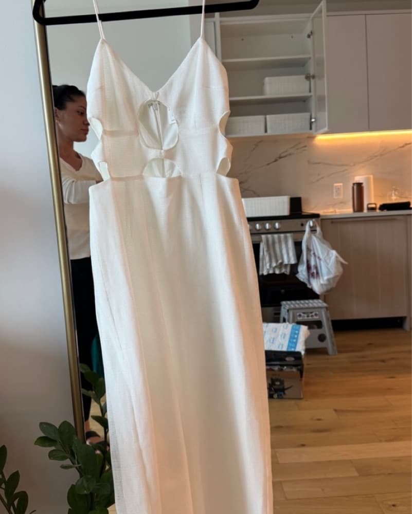 Sabo Skirt White Midi Dress - Image 2