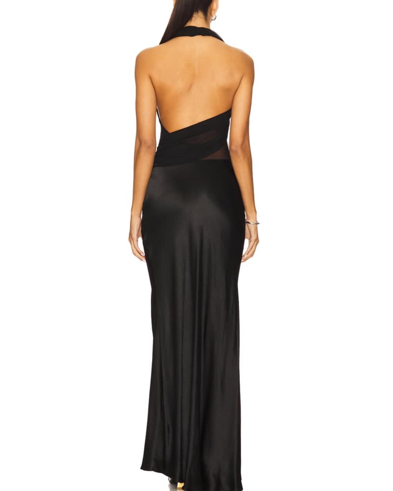 BEC + BRIDGE asymmetrical Black Gown  - Image 2
