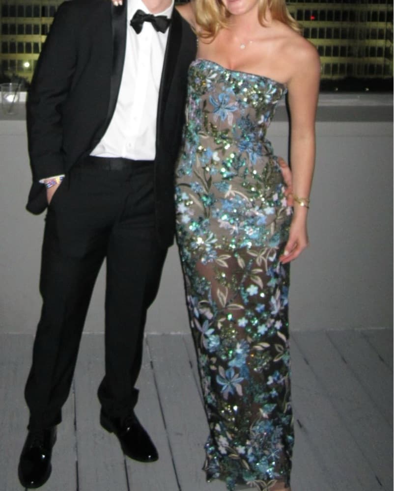 Dazzling Floral Sequin Gown - Image 1
