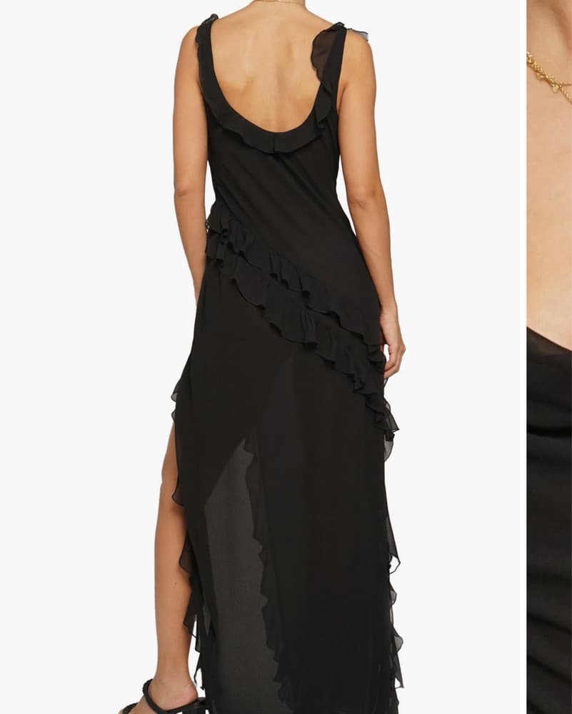 Know One Cares Georgette Ruffle Dress - Image 2