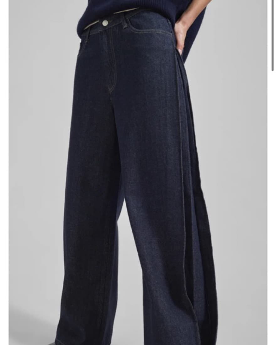 Lowri Pleat Dark Wash Jeans  - Image 4