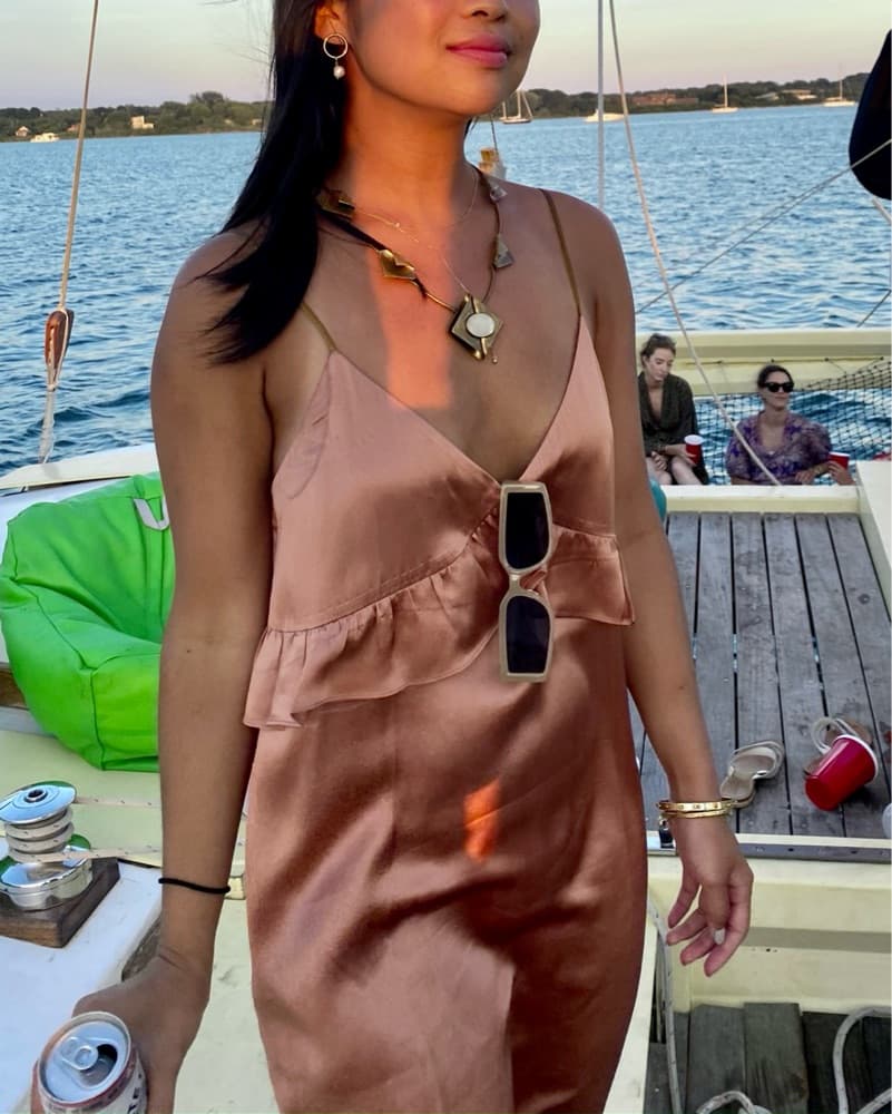 Silk Slip Midi Dress - Image 3