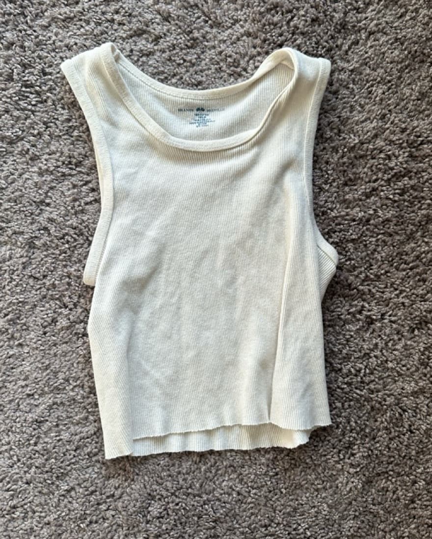 Brandy Melville Cropped White Tank - Image 2
