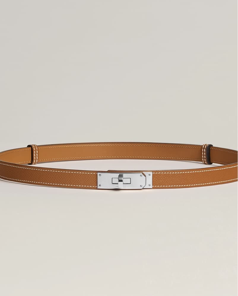 Hermes Kelly 18 belt Gold/Silver - Image 1