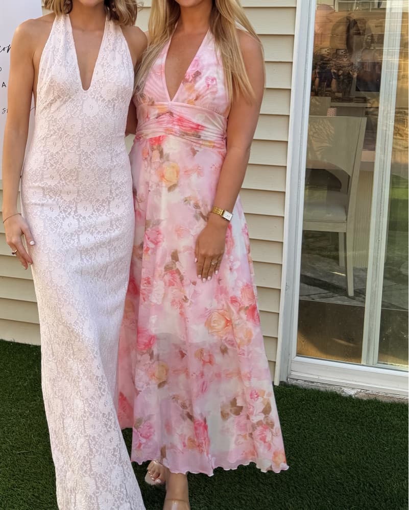Pink Floral Dress - Image 1