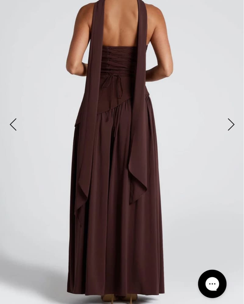 Babyboo Maliyah Maxi Dress - Plum Brown - Image 2