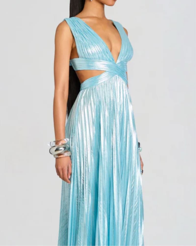 Retrofete Dracey Dress in Sky Blue  - Image 2