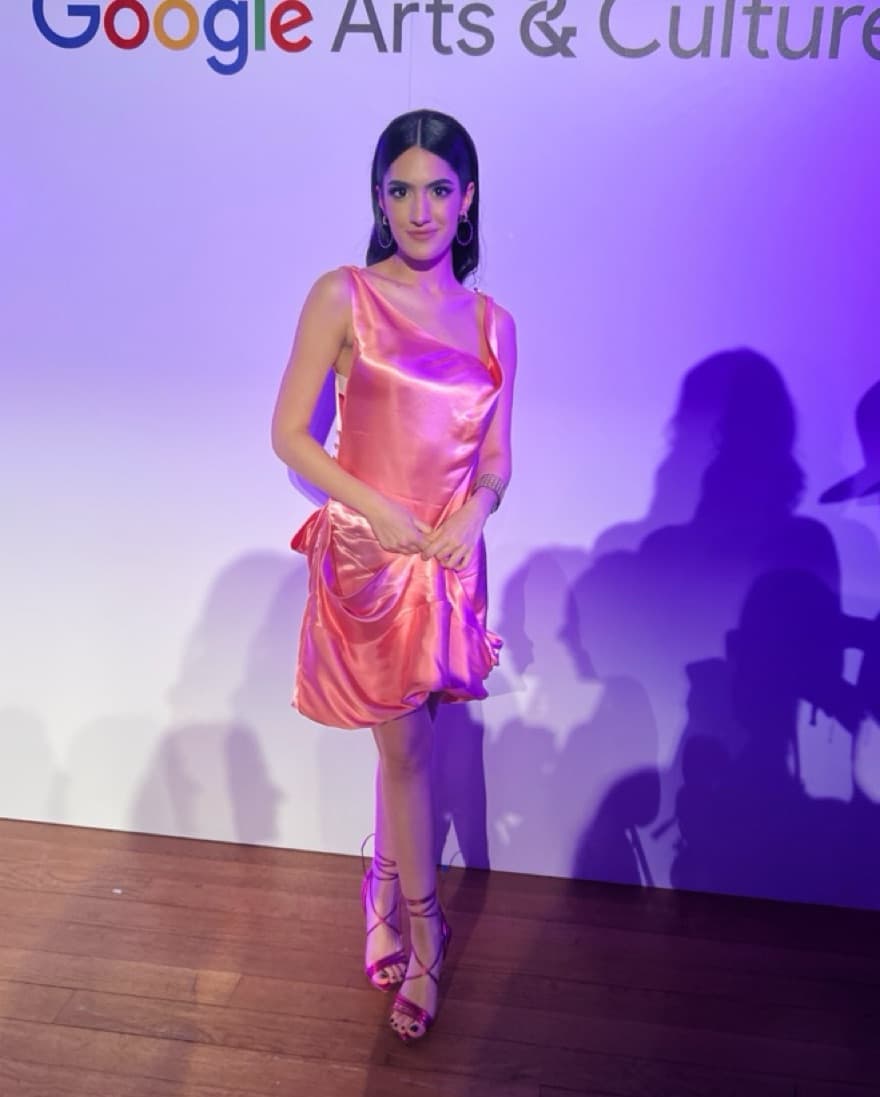 Silky Light Pink Midi Dress - Image 1