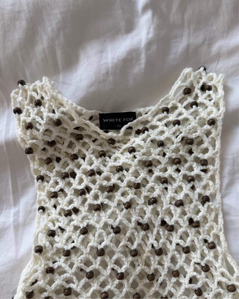 White Fox Crochet Top - Image 2