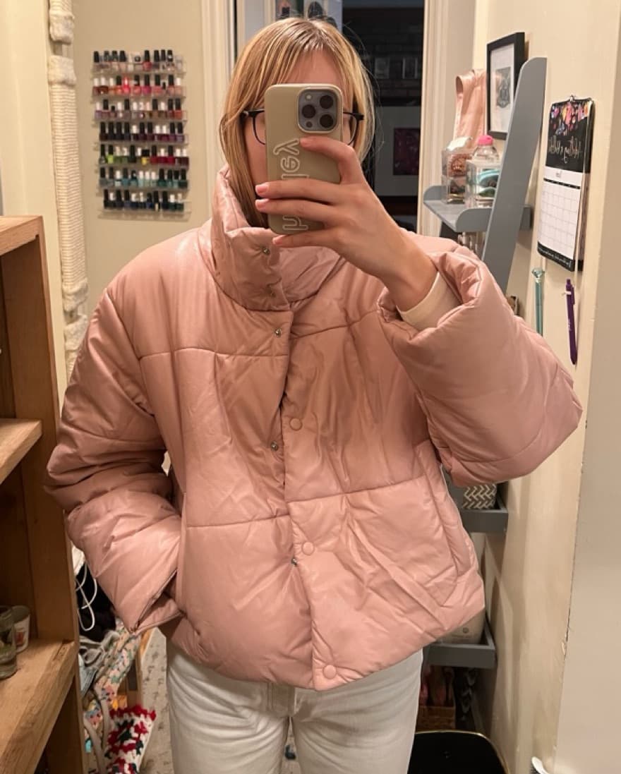 CAMI NYC faux Leather Quilted Puffer - Image 2