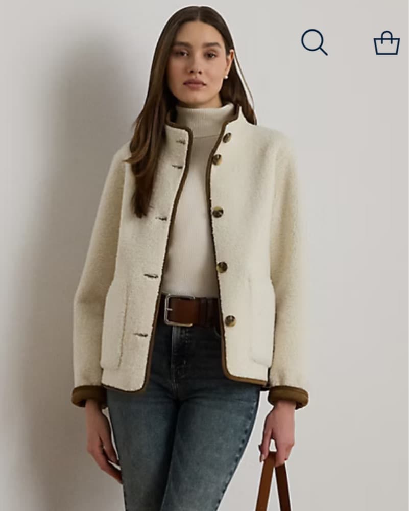 Lauren Ralph Lauren Faux Shearling Coat - Image 4