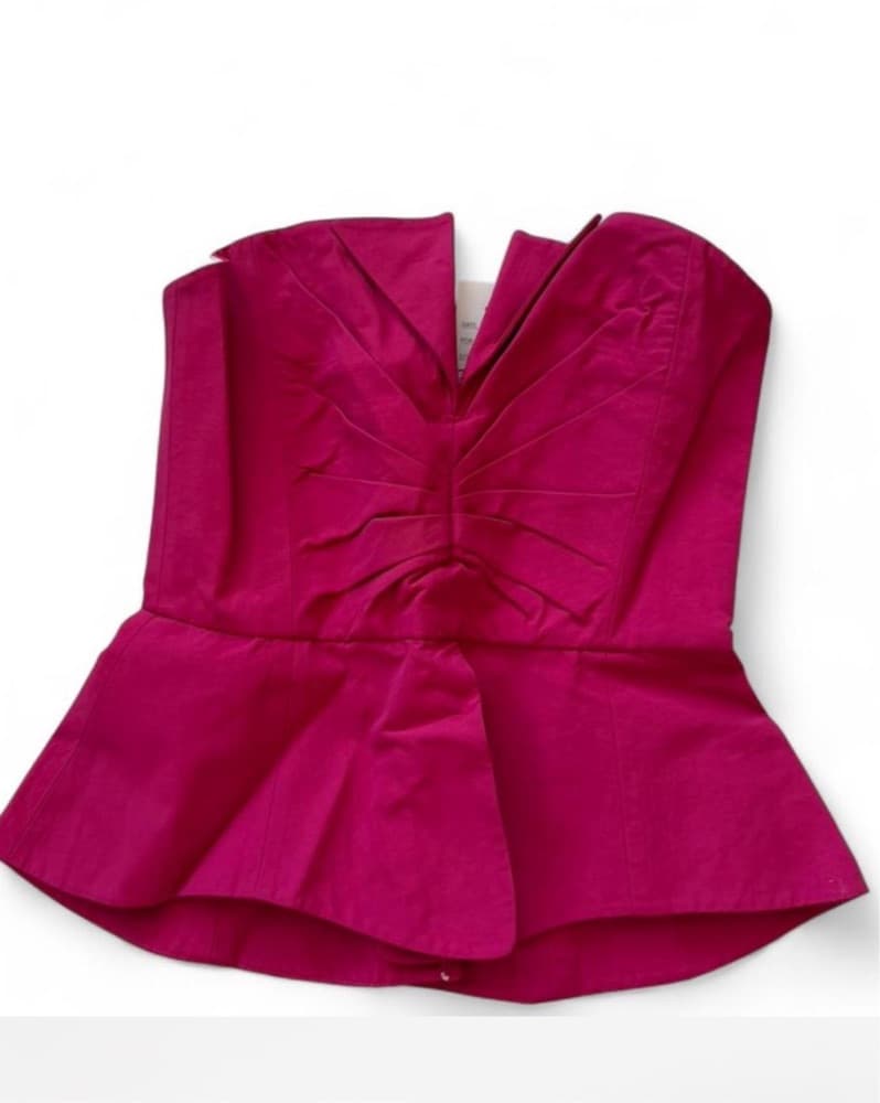 Vibrant Fuchsia Peplum Dress - Image 3
