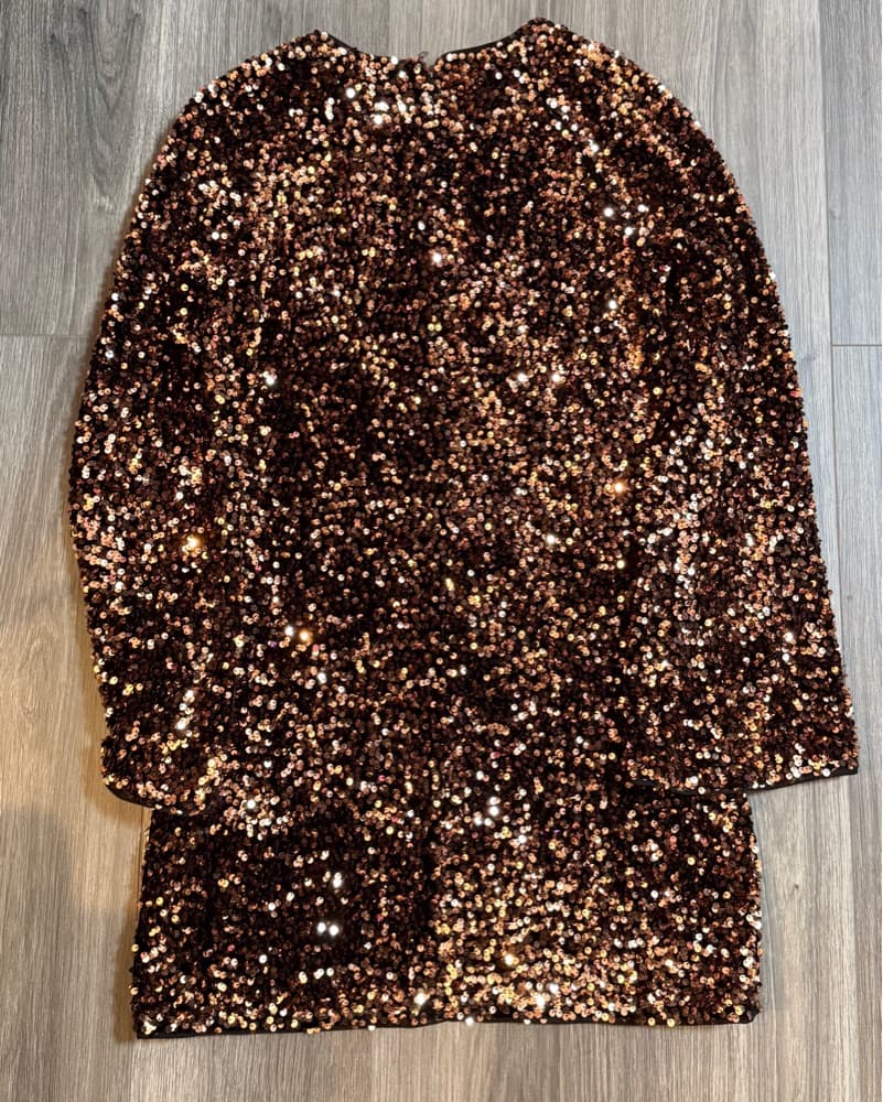 H&M Sequin Velvet Mini Dress XS - Image 6