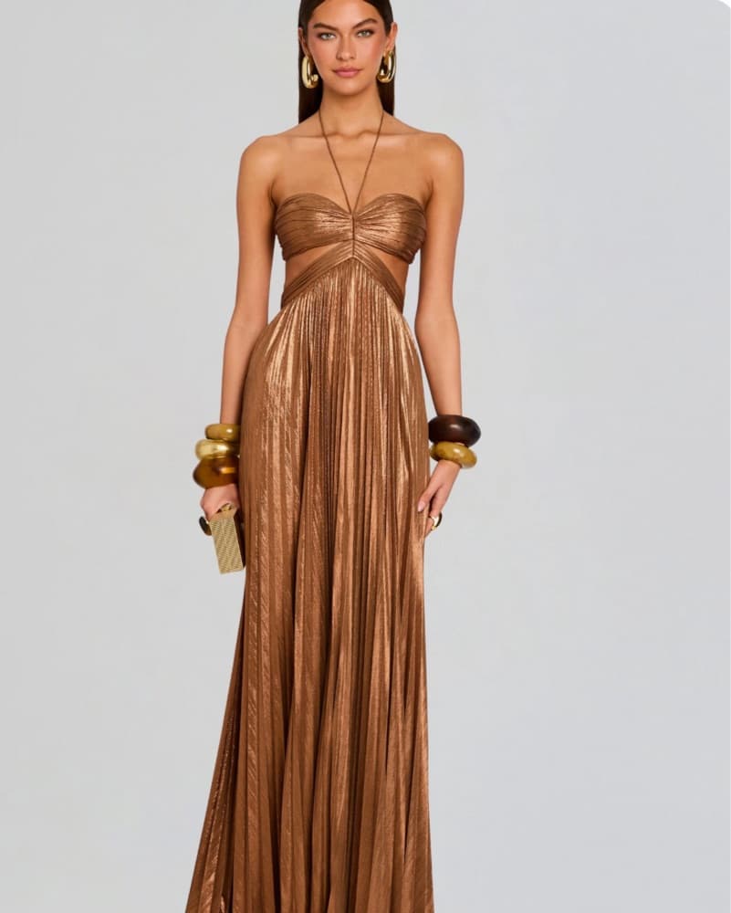 Retrofete Kiera Dress In Brown - Image 1