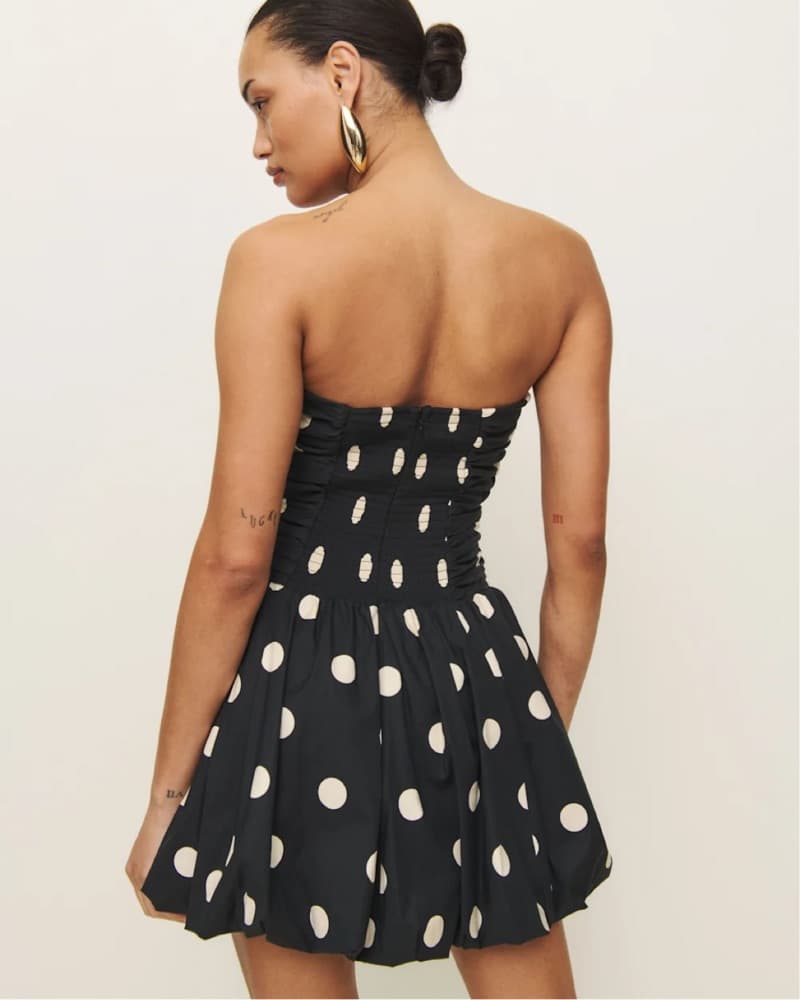 Reformation Clea Polka Dot Mini Dress - Image 2
