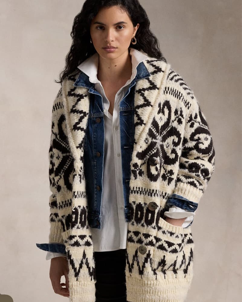 Ralph Lauren Polo Wool Shawl Cardigan - Image 1