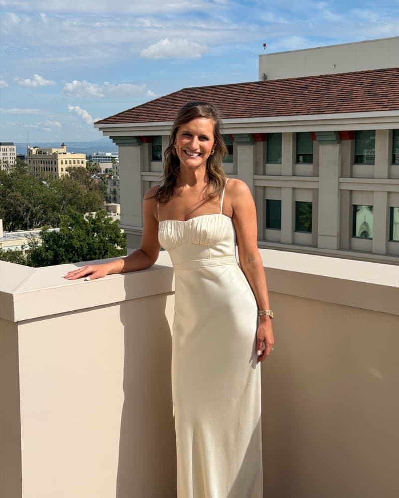 La Lune Corded Ruched Maxi Dress - Cream - Image 6