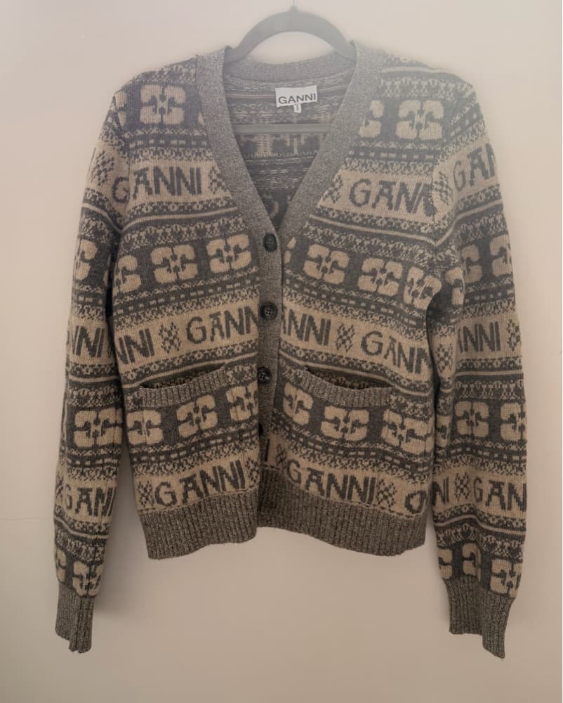 Ganni Logo Cardigan - Oversized.  - Image 1