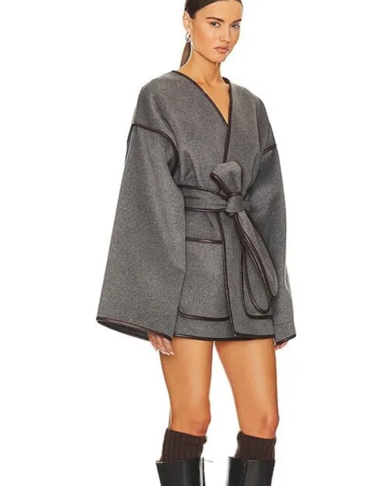 Helsa Blanket Coat Brown - Image 4