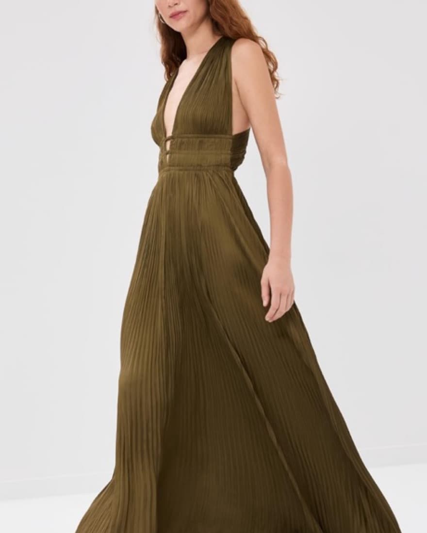 Ulla Johnson Veda Gown - Olive - Image 4