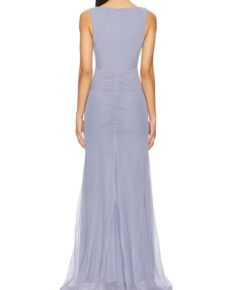 Lovers+Friends Blue Jersey Ruched Dress - Image 3