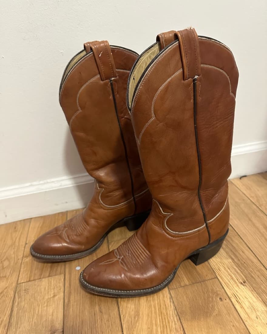 Vintage Tomy Lama Cowboy Boots - Image 1