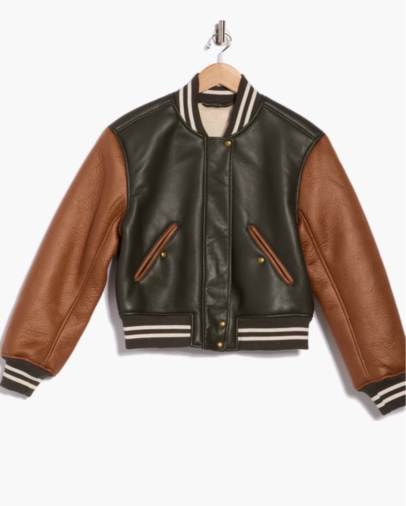 Leather & Sherpa Bomber Jacket - Image 3