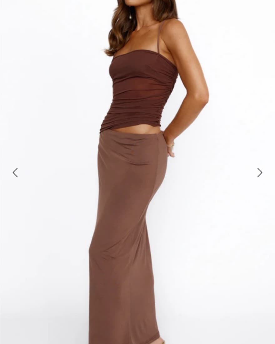 DON'T APOLOGISE MAXI DRESS BROWN - Image 4