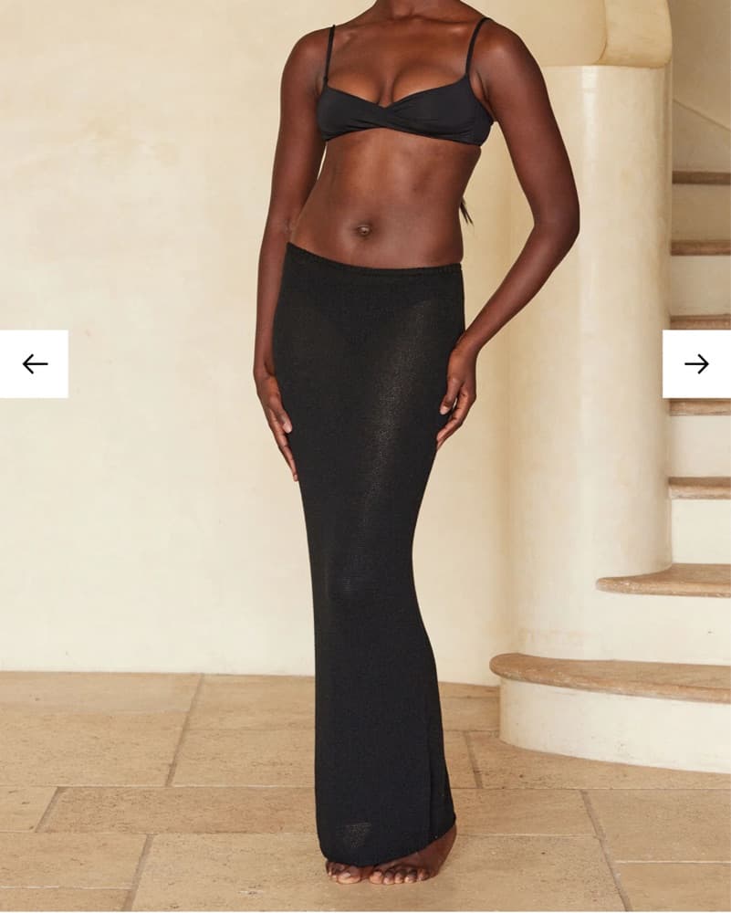 Sleek Black Fontelina Maxi Skirt - Image 2