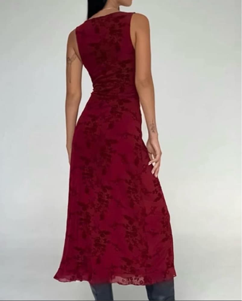 Floral Print Maxi Dress - Image 3