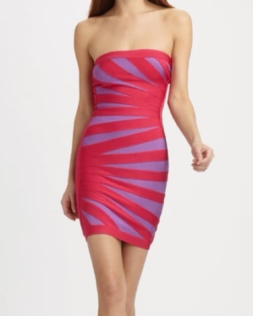 Herve Leger Sunburst Bandage Dress - Image 1