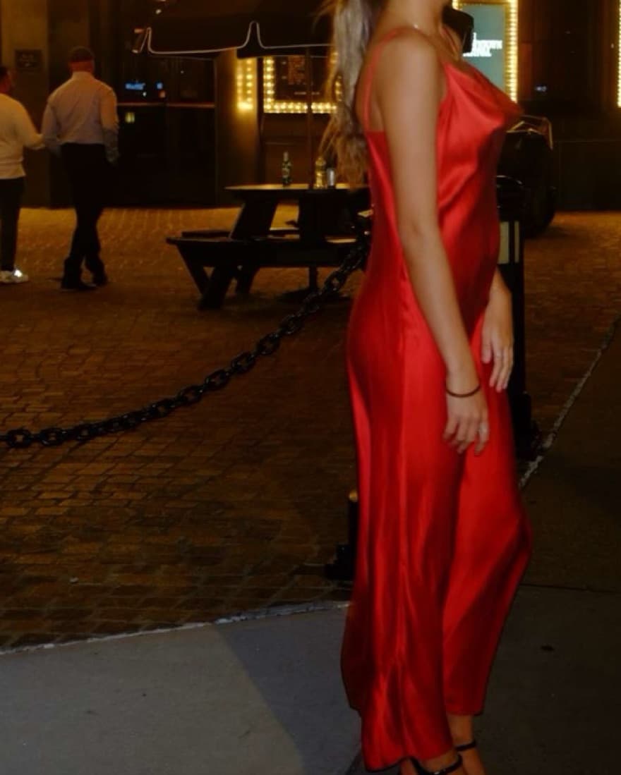 Victorias Secret Red Slip Dress - Image 5