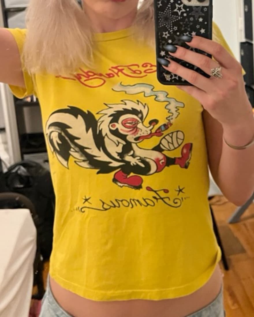 Vintage Ed Hardy Rare Yellow Graphic Tee - Image 3