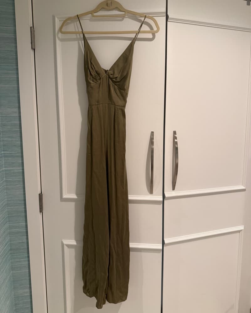 Olive Silk Zimmermann Jumpsuit - Image 2