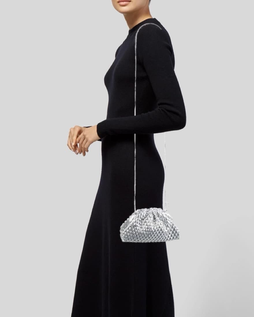 Bottega Silver Pouch - Image 2