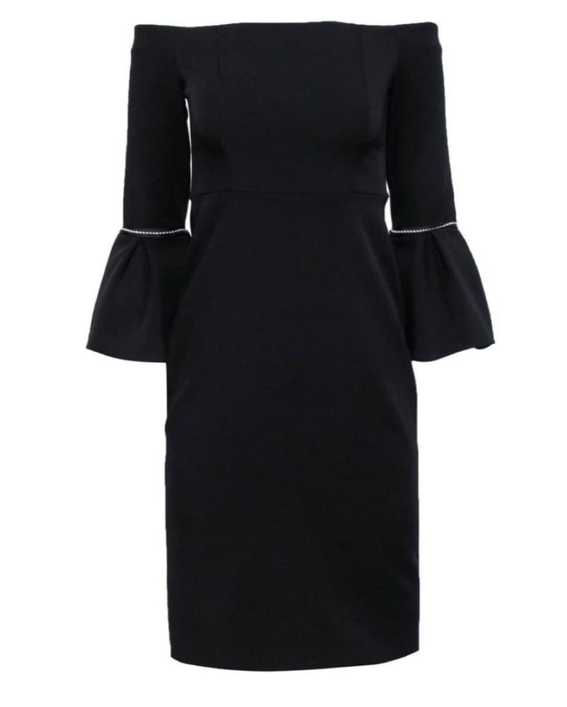 Alexis Black Off Shoulder Cocktail Dress - Image 1