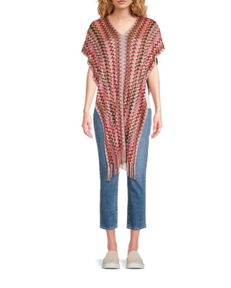 Missoni Pink Fringe Poncho or Coverup - Image 4